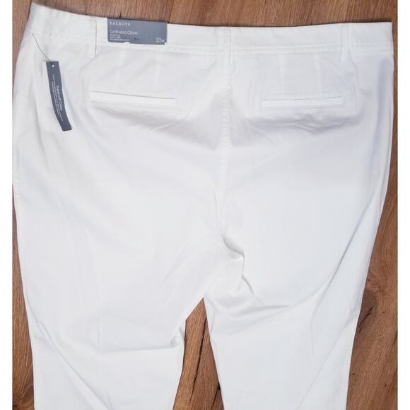 NWT's-Talbots Girlfriend Chino Pants Cream Color Relaxed Leg Ankle Length Sz 18W - Picture 4 of 11